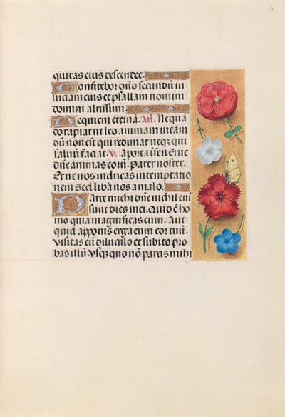 Izabella katolikus királyné, spanyol királynő órái: Fol. 231r, c. 1500. alkotó: Master of the First Prayerbook of Maximillian
