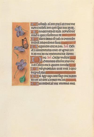 Izabella katolikus királyné, spanyol királynő órái: Fol. 235V, c. 1500. alkotó: Master of the First Prayerbook of Maximillian