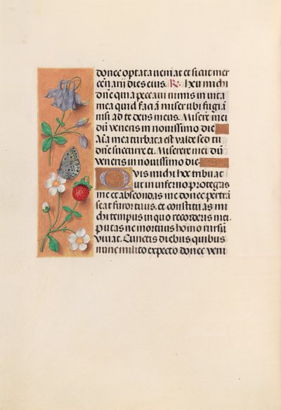 Izabella katolikus királyné, spanyol királynő órái: Fol. 238V, c. 1500. alkotó: Master of the First Prayerbook of Maximillian