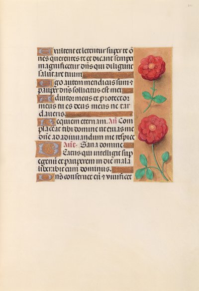 Izabella katolikus királyné, spanyol királynő órái: Fol. 241r, c. 1500. alkotó: Master of the First Prayerbook of Maximillian