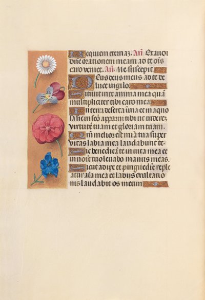 Izabella katolikus királyné, spanyol királynő órái: Fol. 249v, c. 1500. alkotó: Master of the First Prayerbook of Maximillian