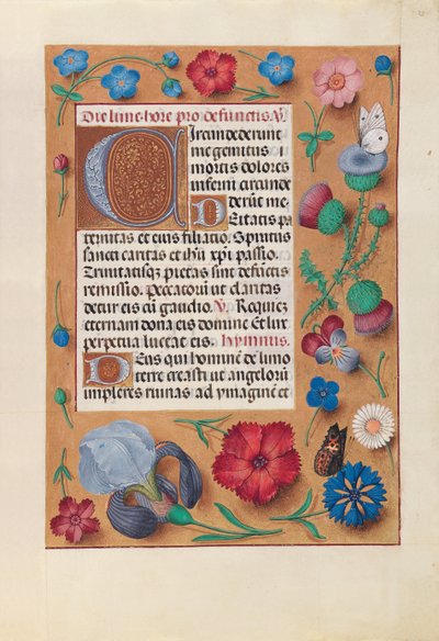 Izabella katolikus királyné, spanyol királynő órái: Fol. 25r, c. 1500. alkotó: Master of the First Prayerbook of Maximillian