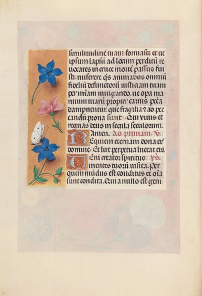 Izabella katolikus királyné, spanyol királynő órái: Fol. 25V, c. 1500. alkotó: Master of the First Prayerbook of Maximillian