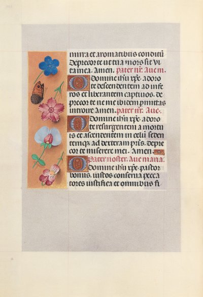 Izabella katolikus királyné, spanyol királynő órái: Fol. 265V, c. 1500. alkotó: Master of the First Prayerbook of Maximillian