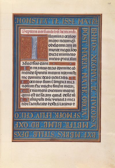 Izabella katolikus királyné, spanyol királynő órái: Fol. 268r, c. 1500. alkotó: Master of the First Prayerbook of Maximillian