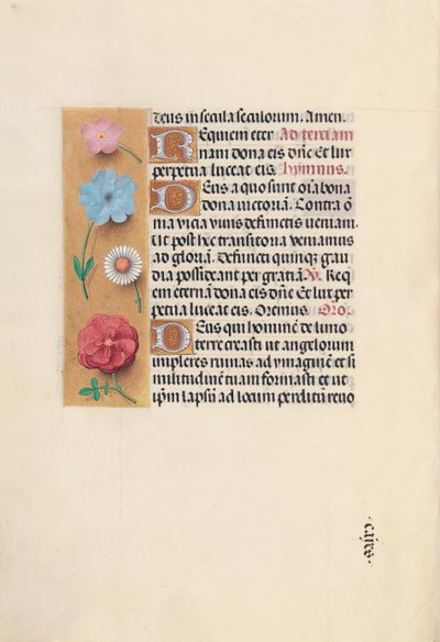 Izabella katolikus királyné, spanyol királynő órái: Fol. 26V, c. 1500. alkotó: Master of the First Prayerbook of Maximillian