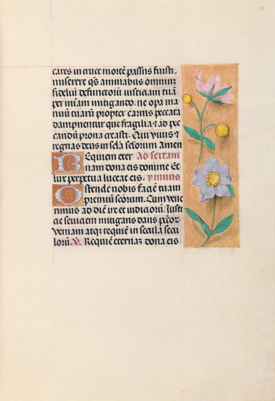 Izabella katolikus királyné, spanyol királynő órái: Fol. 27r, c. 1500. alkotó: Master of the First Prayerbook of Maximillian