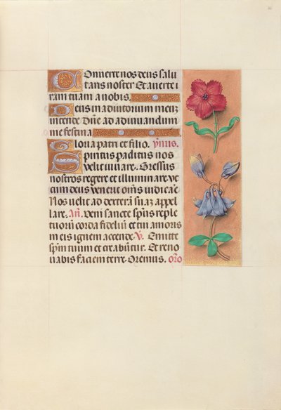 Izabella katolikus királyné, spanyol királynő órái: Fol. 36r, c. 1500. alkotó: Master of the First Prayerbook of Maximillian