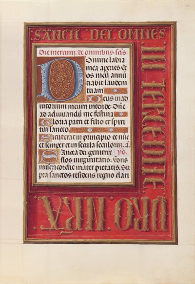 Izabella katolikus királyné, spanyol királynő órái: Fol. 38r, c. 1500. alkotó: Master of the First Prayerbook of Maximillian