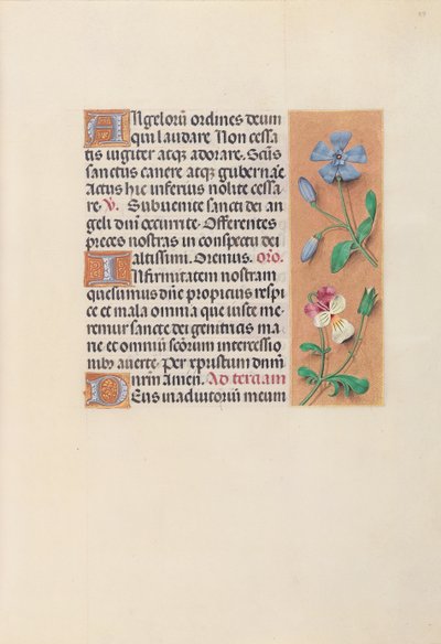 Izabella katolikus királyné, spanyol királynő órái: Fol. 39r, c. 1500. alkotó: Master of the First Prayerbook of Maximillian