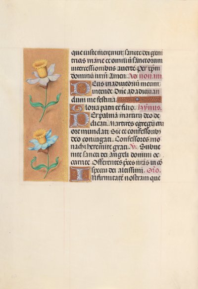 Izabella katolikus királyné, spanyol királynő órái: Fol. 40V, c. 1500. alkotó: Master of the First Prayerbook of Maximillian