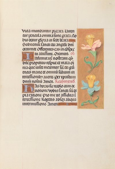 Izabella katolikus királyné, spanyol királynő órái: Fol. 42r, c. 1500. alkotó: Master of the First Prayerbook of Maximillian