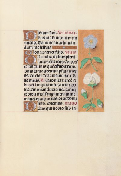 Izabella katolikus királyné, spanyol királynő órái: Fol. 47r, c. 1500. alkotó: Master of the First Prayerbook of Maximillian