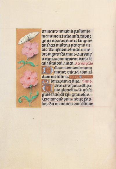 Izabella katolikus királyné, spanyol királynő órái: Fol. 47V, c. 1500. alkotó: Master of the First Prayerbook of Maximillian