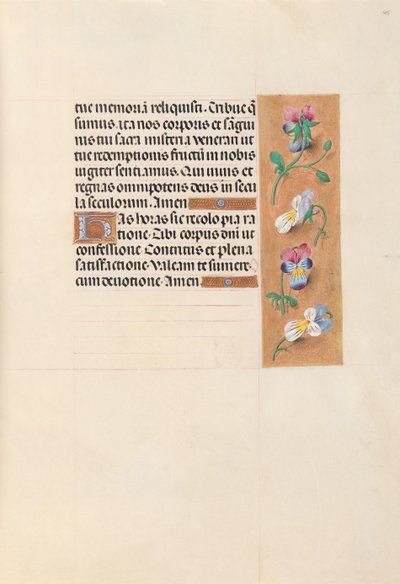 Izabella katolikus királyné, spanyol királynő órái: Fol. 49r, c. 1500. alkotó: Master of the First Prayerbook of Maximillian