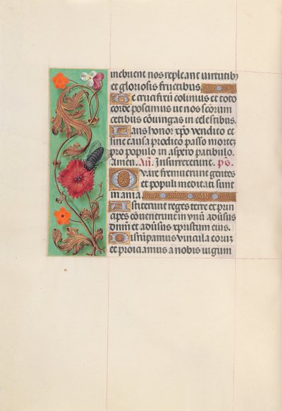 Izabella katolikus királyné, spanyol királynő órái: Fol. 52V, c. 1500. alkotó: Master of the First Prayerbook of Maximillian