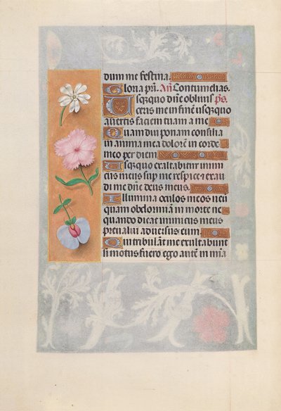 Izabella katolikus királynő, Spanyolország királynőjének órái:  Fol. 57v alkotó: Master of the First Prayerbook of Maximillian