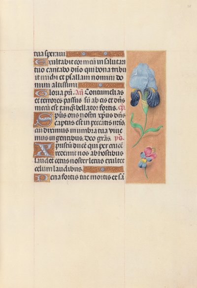 Izabella katolikus királyné, spanyol királynő órái: Fol. 58r, c. 1500. alkotó: Master of the First Prayerbook of Maximillian