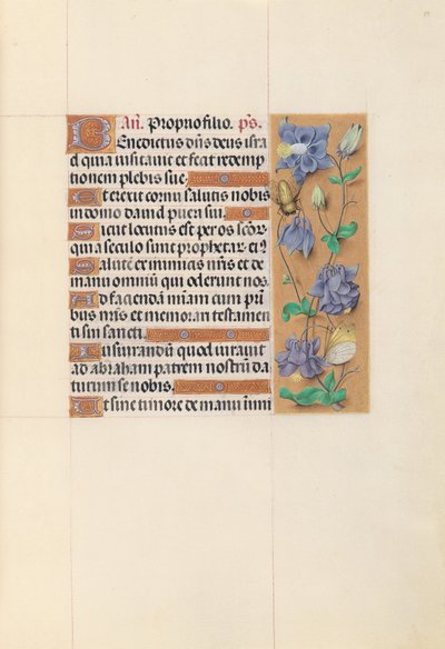 Izabella katolikus királynő, Spanyolország királynőjének órái:  Fol. 59r alkotó: Master of the First Prayerbook of Maximillian