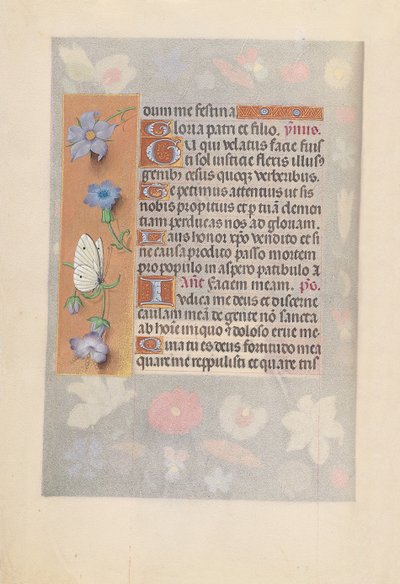Izabella katolikus királyné, spanyol királynő órái: Fol. 61v, c. 1500. alkotó: Master of the First Prayerbook of Maximillian