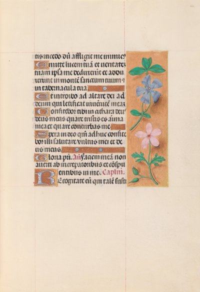 Izabella katolikus királyné, spanyol királynő órái: Fol. 62r, c. 1500. alkotó: Master of the First Prayerbook of Maximillian