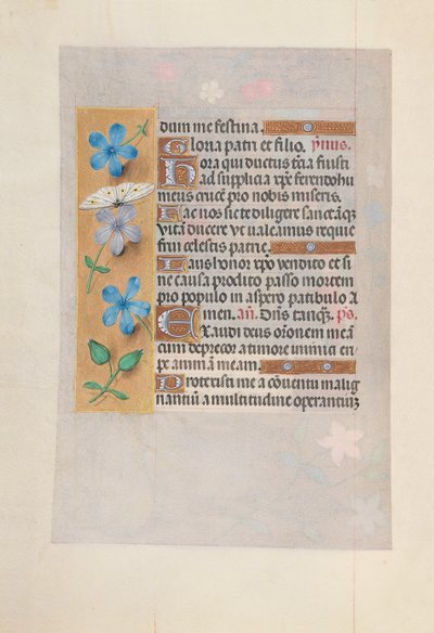 Izabella katolikus királyné, spanyol királynő órái: Fol. 63v, c. 1500. alkotó: Master of the First Prayerbook of Maximillian