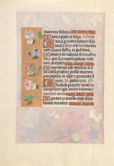 Izabella katolikus királyné, spanyol királynő órái: Fol. 66v, c. 1500. alkotó: Master of the First Prayerbook of Maximillian