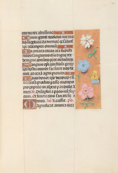 Izabella katolikus királyné, spanyol királynő órái: Fol. 75r, c. 1500. alkotó: Master of the First Prayerbook of Maximillian