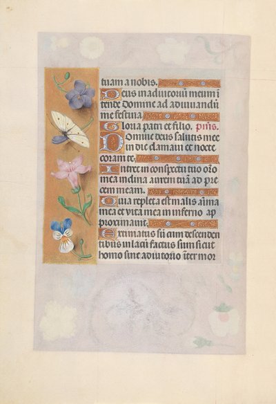 Izabella katolikus királyné, spanyol királynő órái: Fol. 77V, c. 1500. alkotó: Master of the First Prayerbook of Maximillian