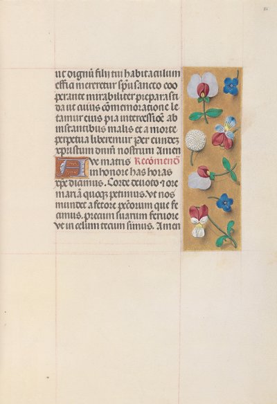 Izabella katolikus királyné, spanyol királynő órái: Fol. 86r, c. 1500. alkotó: Master of the First Prayerbook of Maximillian