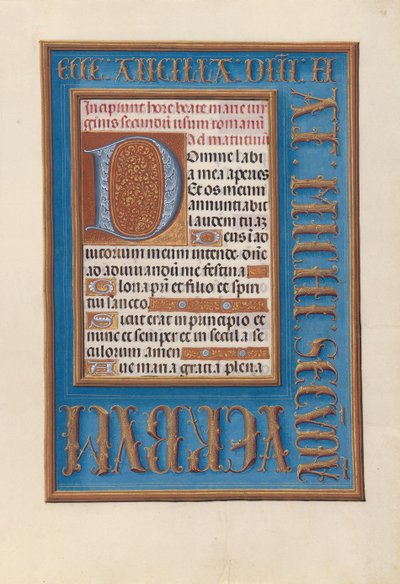 Izabella katolikus királyné, spanyol királynő órái: Fol, 98r, c. 1500. alkotó: Master of the First Prayerbook of Maximillian