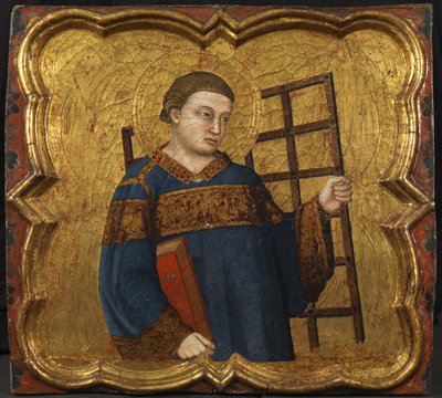 Szent Lőrinc, 1335 körül (tempera és aranylevél a panelen) alkotó: Master of the Fogg Pieta