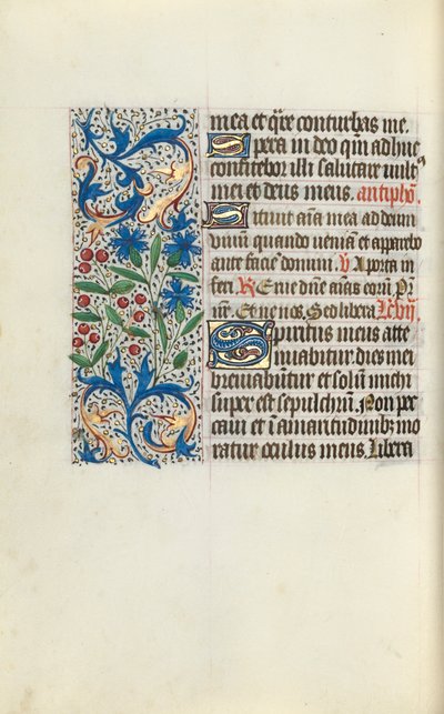 Órakönyv Rouen használata: fol. 130V, c. 1470. alkotó: Master of the Geneva Latini