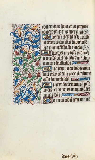 Órakönyv Rouen használata: fol. 134v, c. 1470. alkotó: Master of the Geneva Latini