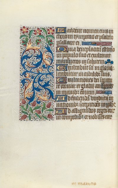 Órakönyv Rouen használata: fol. 142v, c. 1470. alkotó: Master of the Geneva Latini