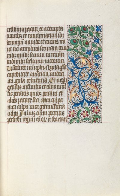 Órakönyv Rouen használata: fol. 25r, c. 1470. alkotó: Master of the Geneva Latini