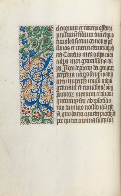 Órakönyv Rouen használata: fol. 25V, c. 1470. alkotó: Master of the Geneva Latini