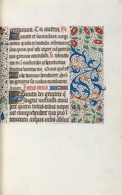 Órakönyv Rouen használata: fol. 36r, c. 1470. alkotó: Master of the Geneva Latini