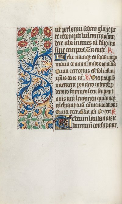 Órakönyv Rouen használata: fol. 36v, c. 1470. alkotó: Master of the Geneva Latini