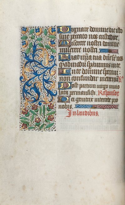 Órakönyv Rouen használata: fol. 38V, c. 1470. alkotó: Master of the Geneva Latini