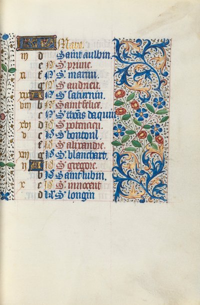 Órakönyv Rouen használata: fol. 3r, c. 1470. alkotó: Master of the Geneva Latini