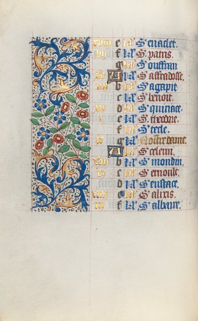 Órakönyv Rouen használata: fol. 3v, c. 1470. alkotó: Master of the Geneva Latini