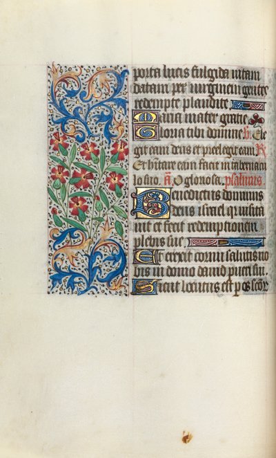 Órakönyv Rouen használata: fol. 47V, c. 1470. alkotó: Master of the Geneva Latini
