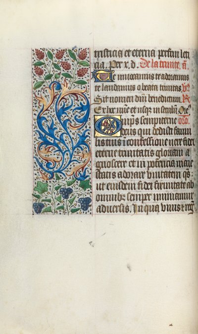 Órakönyv Rouen használata: fol. 49v, c. 1470. alkotó: Master of the Geneva Latini