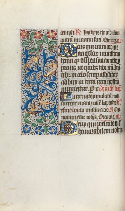 Órakönyv Rouen használata: fol. 50V, c. 1470. alkotó: Master of the Geneva Latini