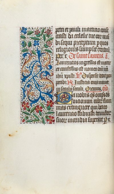 Órakönyv Rouen használata: fol. 51v, c. 1470. alkotó: Master of the Geneva Latini