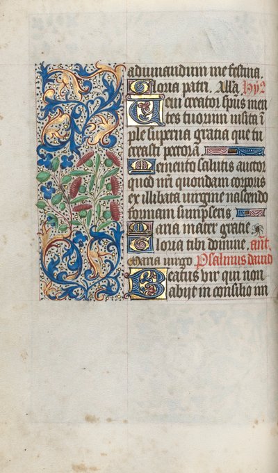 Órakönyv Rouen használata: fol. 56v, c. 1470. alkotó: Master of the Geneva Latini