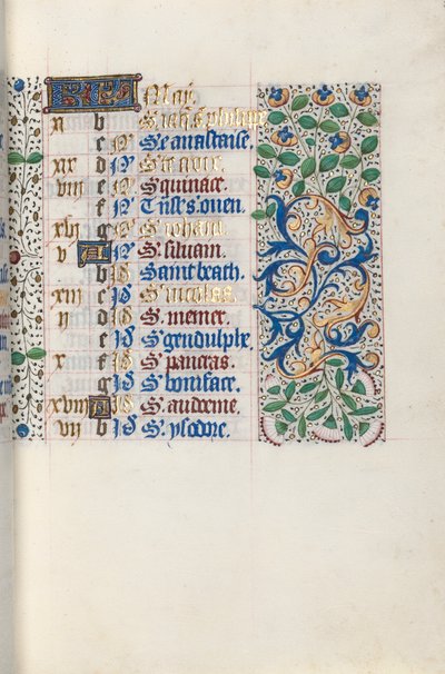 Órakönyv Rouen használata: fol. 5r, c. 1470. alkotó: Master of the Geneva Latini