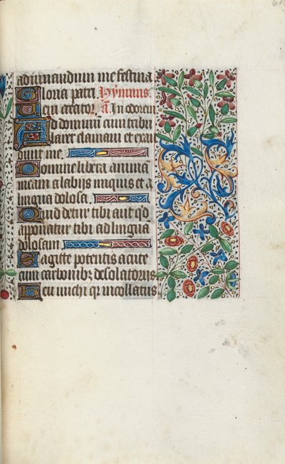 Órakönyv Rouen használata: fol. 61r, c. 1470. alkotó: Master of the Geneva Latini