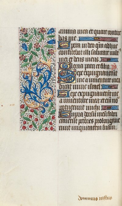 Órakönyv Rouen használata: fol. 76v, c. 1470. alkotó: Master of the Geneva Latini